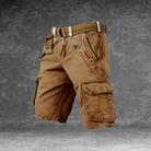 Men's Cargo Shorts with Multi-Pocket Utility Design, Polyester