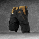 Men's Cargo Shorts with Multi-Pocket Utility Design, Polyester