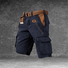 Men's Cargo Shorts with Multi-Pocket Utility Design, Polyester