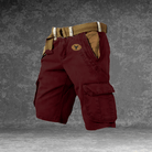 Men's Cargo Shorts with Multi-Pocket Utility Design, Polyester
