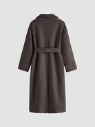 Women's Long Wool-Blend Overcoat with Refined Tailoring