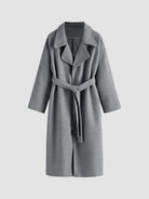 Women's Long Wool-Blend Overcoat with Refined Tailoring