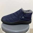Tessa gevoerde snowboots in marineblauw, zijaanzicht