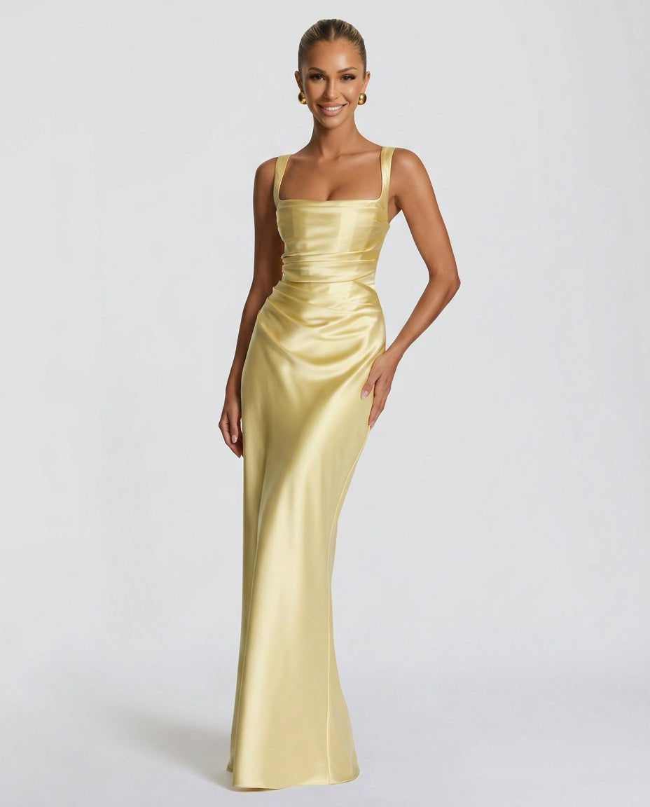 Women's Sequin Maxi Dress - Sleeveless Cocktail Dress