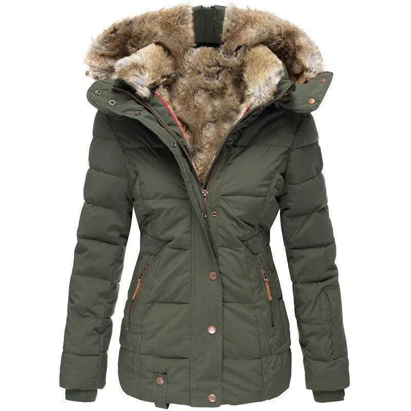 Dames Winterjas met Bontkraag – Casual Jas voor Herfst en Winter