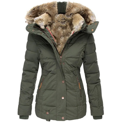 Dames Winterjas met Bontkraag – Casual Jas voor Herfst en Winter