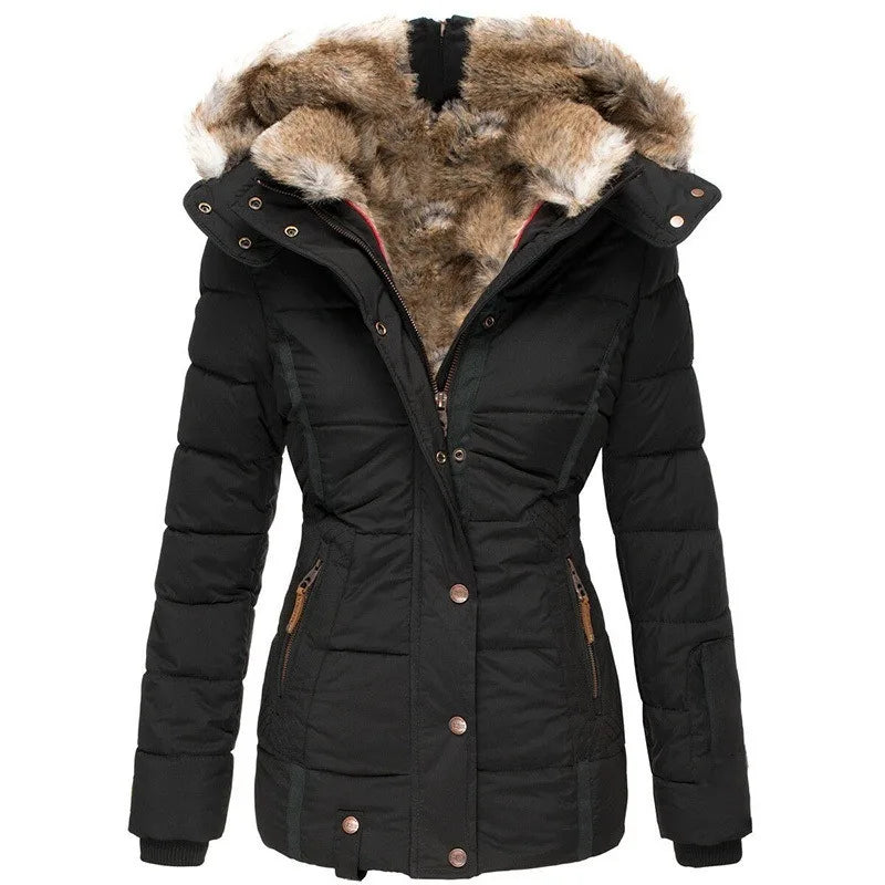 Dames Winterjas met Bontkraag – Casual Jas voor Herfst en Winter