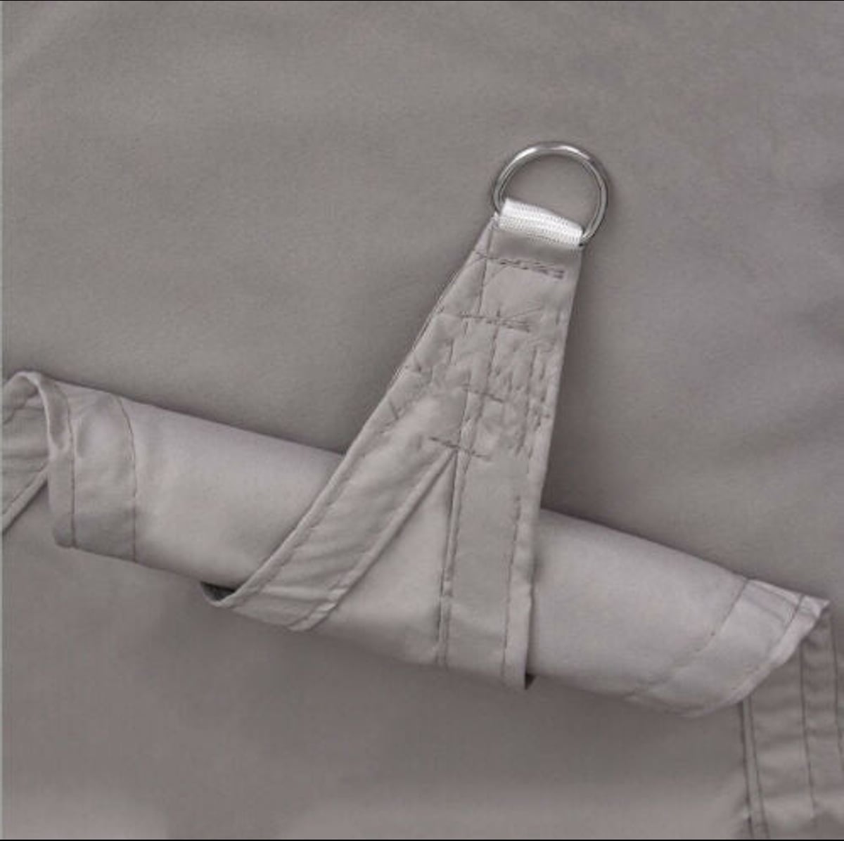 triangle garden sail shade with fixing kit in grey
