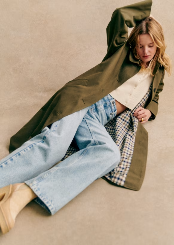 Rose Trenchcoat Dames | Tijdloze Voorjaarsjas met Subtiele Ruitjesvoering