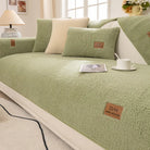 Sherpa Fleece Sofa Cover - Soft, Non-Slip Couch Throw