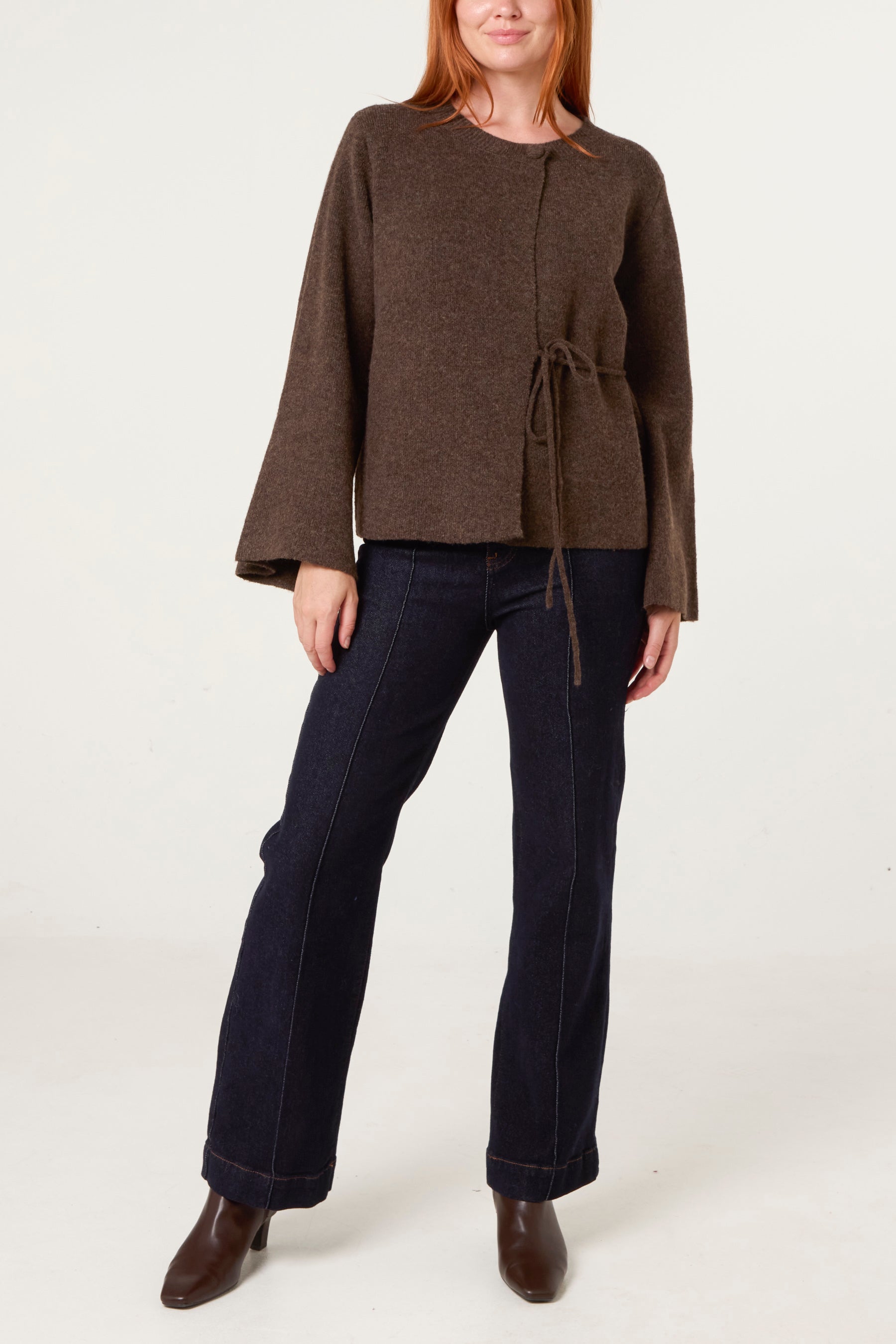 Women's Soft Touch Cardigan with Side Tie Detail