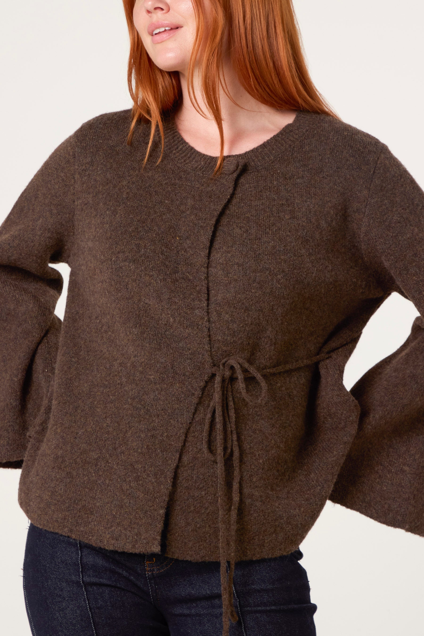 Women's Soft Touch Cardigan with Side Tie Detail