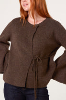 Women's Soft Touch Cardigan with Side Tie Detail