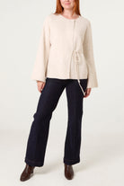 Women's Soft Touch Cardigan with Side Tie Detail