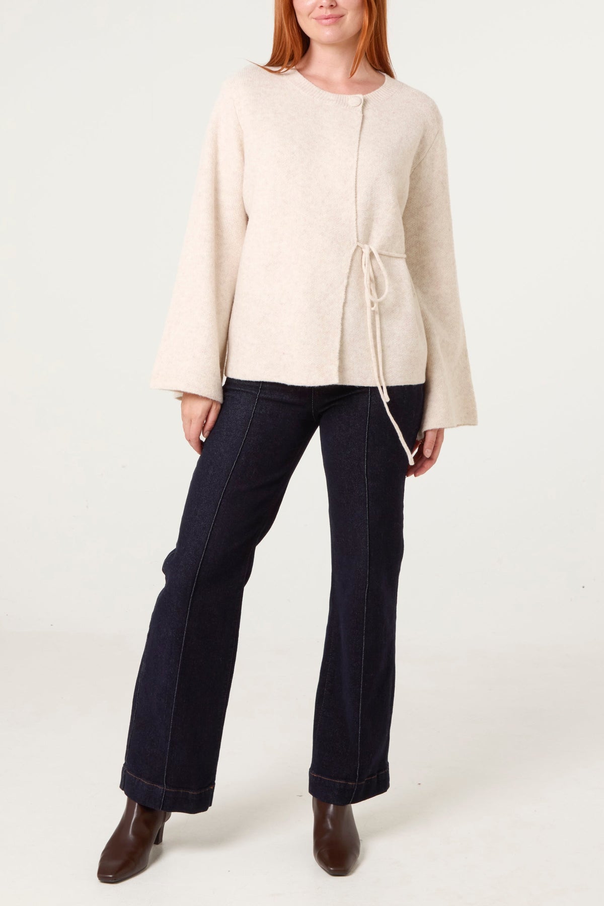 Women's Soft Touch Cardigan with Side Tie Detail