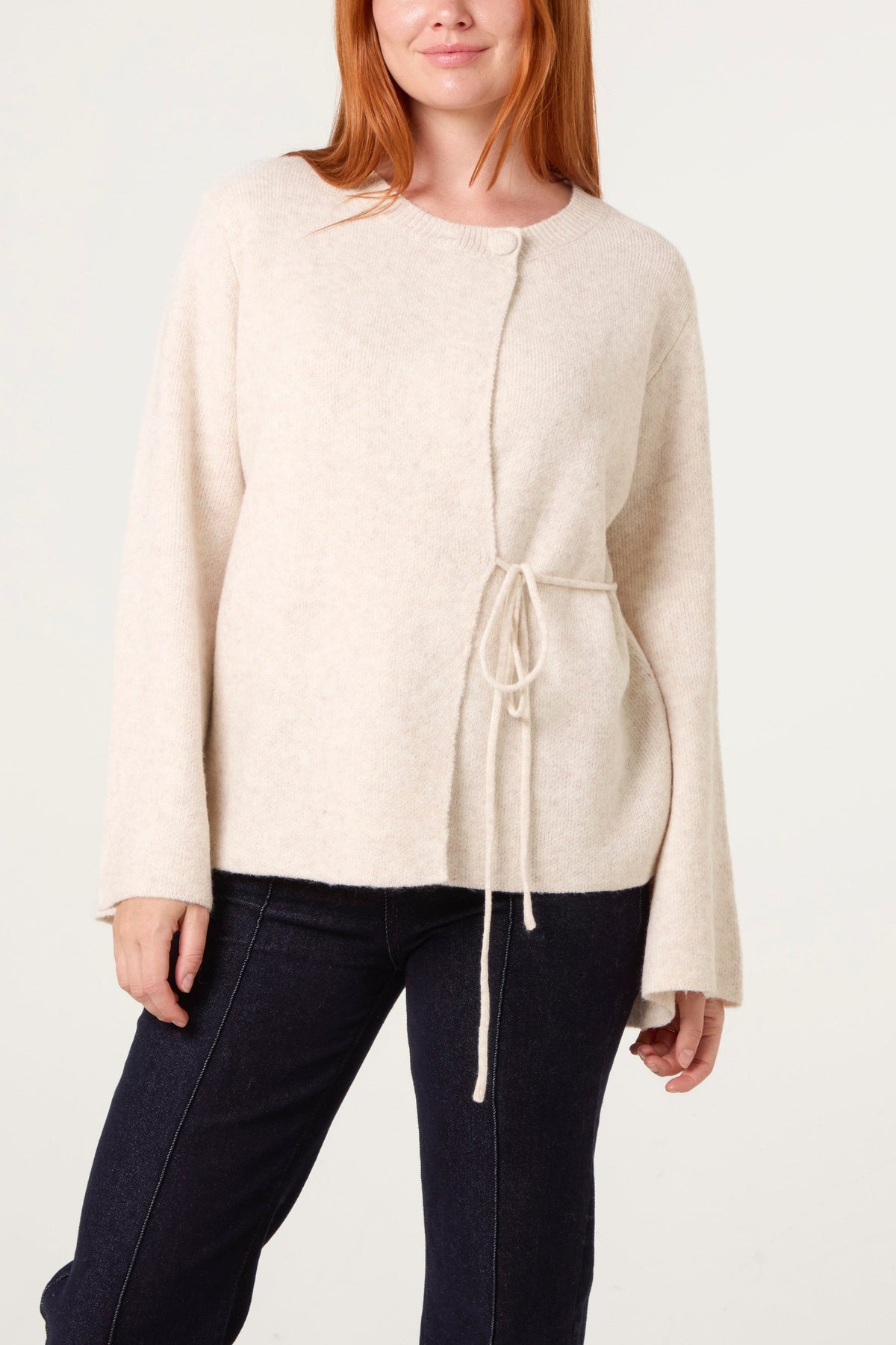Women's Soft Touch Cardigan with Side Tie Detail