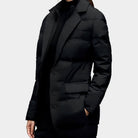 Women's Puffer Blazer Jacket - Quilted Button-Front Winter Coat