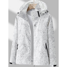 Women's Waterproof Windbreaker Jacket with Zip Closure - Lightweight Rain Coat
