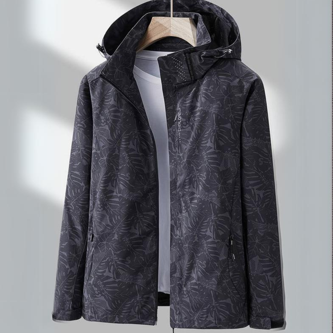 Women's Waterproof Windbreaker Jacket with Zip Closure - Lightweight Rain Coat