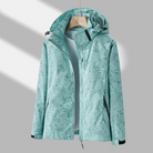 Women's Waterproof Windbreaker Jacket with Zip Closure - Lightweight Rain Coat