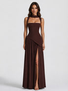 Mara Draped Asymmetric Maxi Dress_1