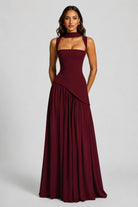 Mara Draped Asymmetric Maxi Dress_8
