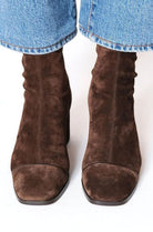 Women's Elegant Suede Square-Toe Block-Heel Boots