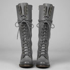 Women's Lace-Up Studded Knee-High Boots Block Heel