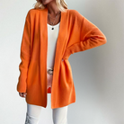 Women's Open Front Knit Cardigan with Long Sleeves