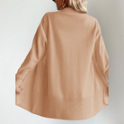 Women's Open Front Knit Cardigan with Long Sleeves