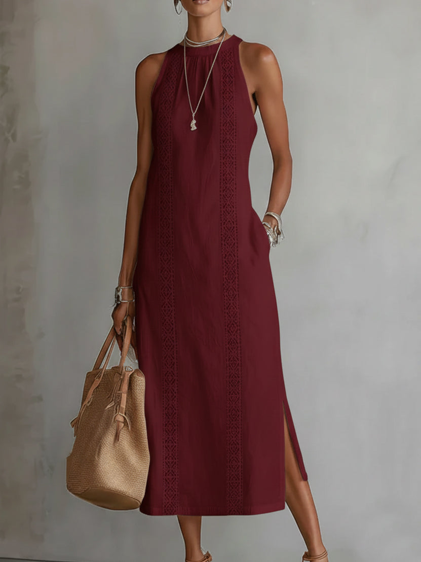 Women's Round Neck Midi Dress