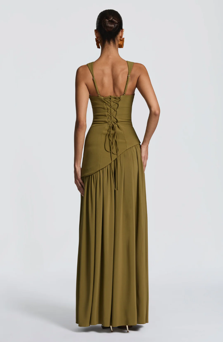 Women's Satin Maxi Dress with Adjustable Straps