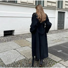 Women's Winter Coat Double-Breasted Belted Long Trench Coat