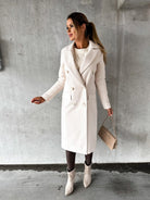 Women's Winter Coat Long Double-Breasted Maxi Overcoat