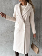 Women's Winter Coat Long Double-Breasted Maxi Overcoat