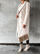 Women's Winter Coat Long Double-Breasted Maxi Overcoat