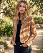 Nellie Slim Fit Faux Suede Biker Jacket_2