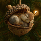 woodland animal acorn christmas tree ornaments