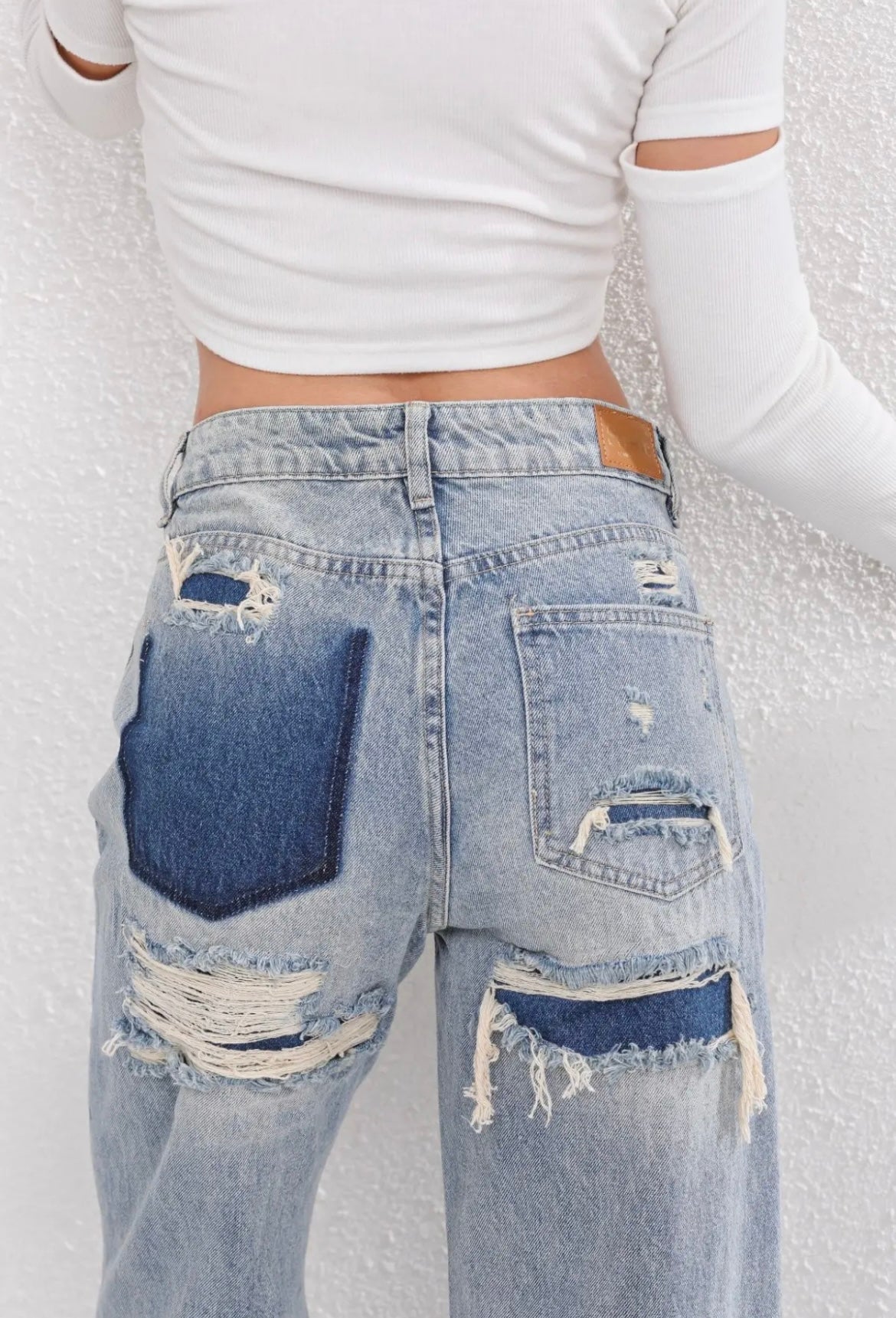 Frida | Dames Vintage Ripped Jeans met Relaxte Pasvorm en Stoere Details
