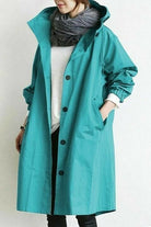 Women's Packable Rain Jacket with Adjustable Hood – Water-Resistant Windbreaker